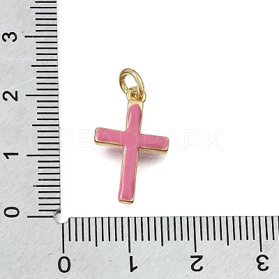 Brass Enamel Pendants KK-CBAEEA8-10D-G-1