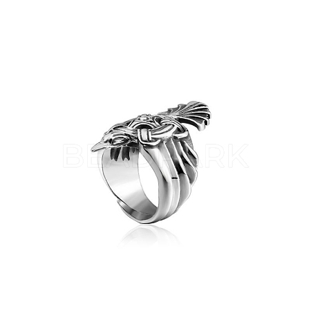 Retro 304 Stainless Steel Finger Rings FS-WG0E659-02-1