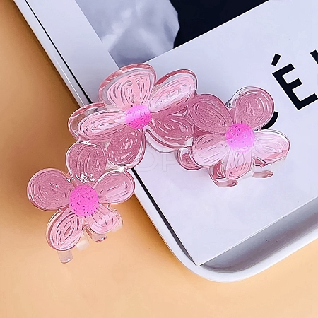 Flower Acrylic Large Claw Hair Clips PW-WG17948-04-1