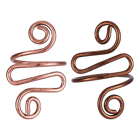2Pcs 2 Colors Iron Yarn Guide Finger Holders DIY-TA0011-15-1