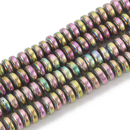 Electroplate Non-magnetic Synthetic Hematite Beads Strands G-N0318-01B-1