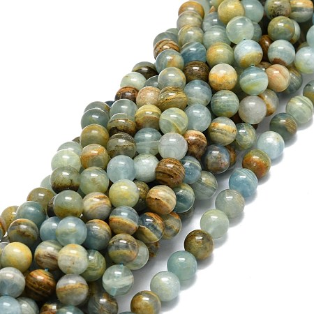 Natural Blue Calcite Beads Strands G-E576-09C-1
