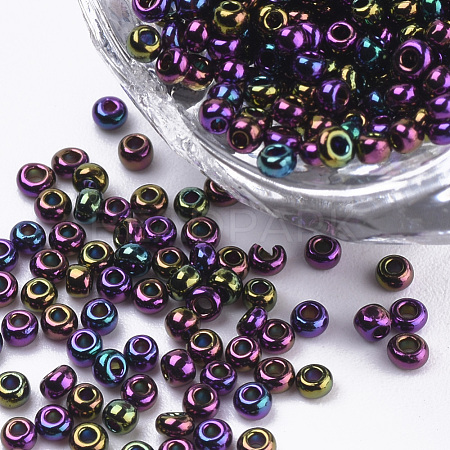 Plated Glass Seed Beads SEED-Q025-1.5mm-B06-1