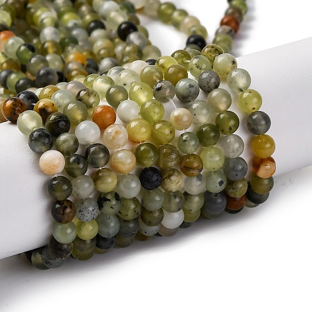 Natural New Jade Beads Strands X-G-F591-16-5MM-1