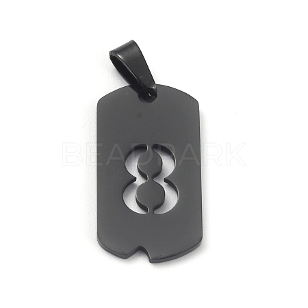Ion Plating(IP) 304 Stainless Steel Pendants STAS-O127-E08-1