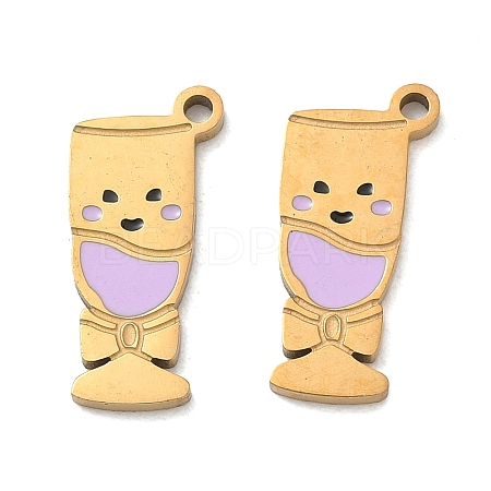 304 Stainless Steel Enamel Pendants SA-CBAD60D-08G-03-1