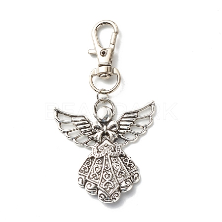 Angel & Fairy Tibetan Style Alloy Keychain HJEW-JM00560-01-1