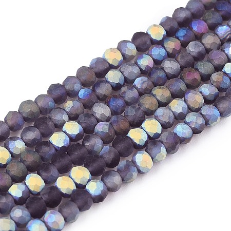 Transparent Glass Beads Strands EGLA-A044-T2mm-MB15-1