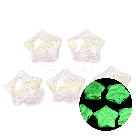 Luminous Transparent Resin Beads RESI-B039-17B-1
