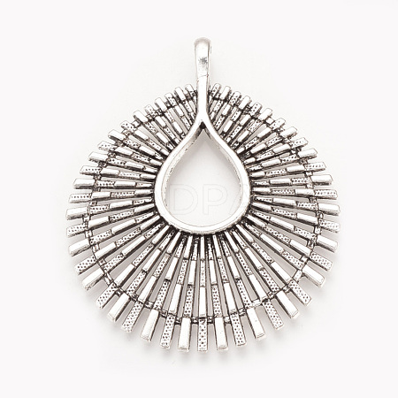 Tibetan Style Alloy Big Pendants X-TIBEP-S312-08AS-RS-1
