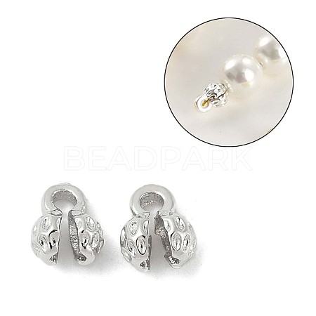 Flower Brass Bead Tips KK-M326-10P-1