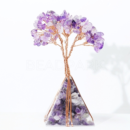 Natural Amethyst Tree of Life Feng Shui Ornaments TREE-PW0001-19E-1