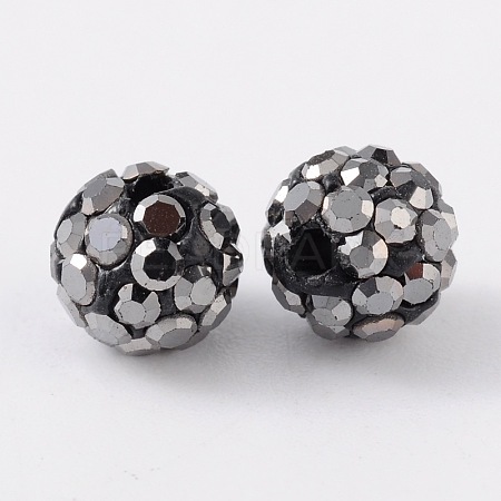 Grade A Rhinestone Pave Disco Ball Beads RB-Q105-2-1