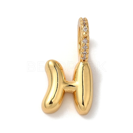Brass Micro Pave Cubic Zirconia Pendants KK-K345-13H-G-1