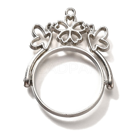 Alloy Open Back Bezel Pendants PALLOY-I223-02P-1