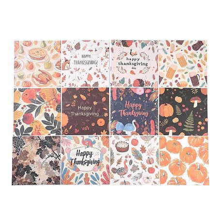 Thanksgiving Day Leaf Turkey Scrapbooking Paper Pads Set STIC-C010-35A-1
