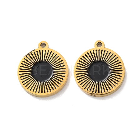Ion Plating(IP) 304 Stainless Steel Enamel Charms STAS-M102-23G-04-1