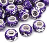 Opaque Resin Rondelle European Beads RESI-Z046-03H-1