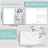 1 Set Coloring Paper Greeting Cards Sets AJEW-GA0007-13-2