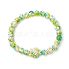 Synthetic Dyed Turquoise Beaded Stretch Bracelets for Women Men BJEW-JB11549-01-2