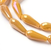 Electroplated Opaque Glass Beads Strands EGLA-L015-FR-B14-01-3