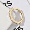 Brass Micro Pave Cubic Zirconia Finger Rings for Women RJEW-H256-10G-02-3