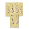 Natural Quartz Crystal Teardrop Dangle Earrings EJEW-I315-02P-03-4