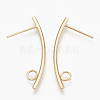 Brass Stud Earring Findings X-KK-S348-111-2