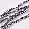 Electroplate Non-Magnetic Hematite Beads Strands X-G-J169B-2mm-02-1