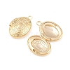 Oval Brass Locket Pendants KK-K414-12F-G-2