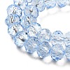 Transparent Baking Paint Glass Beads Strands DGLA-A034-T8mm-D13-3