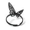 Hollow Butterfly Alloy Adjustable Rings for Women RJEW-K275-50EB-3
