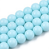Opaque Solid Color Glass Beads Strands GLAA-T032-P6mm-10-1