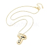 Brass Micro Pave Cubic Zirconia Letter Pendant Necklaces KK-Z069-01G-T-2