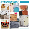  6Pcs 6 Style Flat Round PU Leather Knitting Crochet Bags Nail Bottom Shaper Pad DIY-PH0021-06B-6