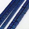 Electroplate Non-magnetic Synthetic Hematite Heishi Beads Strands G-J171A-4x4mm-07-1