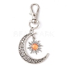 4Pcs Moon & Sun Alloy Pendant Decorations HJEW-JM01596-2