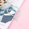 Frosted Round Spray Painted Glass Beaded Mobile Straps HJEW-JM00467-02-4