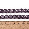 Transparent Half Spray Painted Glass Beads Strands GLAA-Q110-02A-10-4