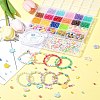 DIY Round & Flat Round with Letters Acrylic & Resin Bracelets Jewelry Making Kits DIY-FS0007-44-10