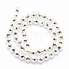 Electroplate Non-magnetic Synthetic Hematite Beads Strands G-L485-03A-S-3