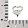 Brass Micro Pave Clear Cubic Zirconia Lobster Claw Clasps KK-P299-06P-3