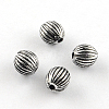 Round Antique Acrylic Corrugated Beads PACR-S208-83AS-1