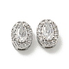 Brass Micro Pave Cubic Zirconia Beads KK-Q809-30P-1