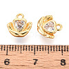 Brass Pave Cubic Zirconia Charms X1-KK-N263-100G-3