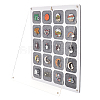 20 Grids Rectangle Felt Wall Mounted Brooch Organizer Display Stands ODIS-WH0038-97-1