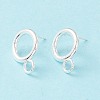 304 Stainless Steel Stud Earring Findings STAS-P308-02A-S-2