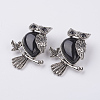 Natural Dyed & Heated Black Agate Pendants G-E442-01R-1