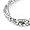 Non-Tarnish 304 Stainless Steel 3-Strand Round Snake Chain Bracelets for Women BJEW-C071-03P-2