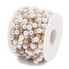 Handmade Round ABS Imitation Pearl Beaded Chains CHS-P019-09E-G-3